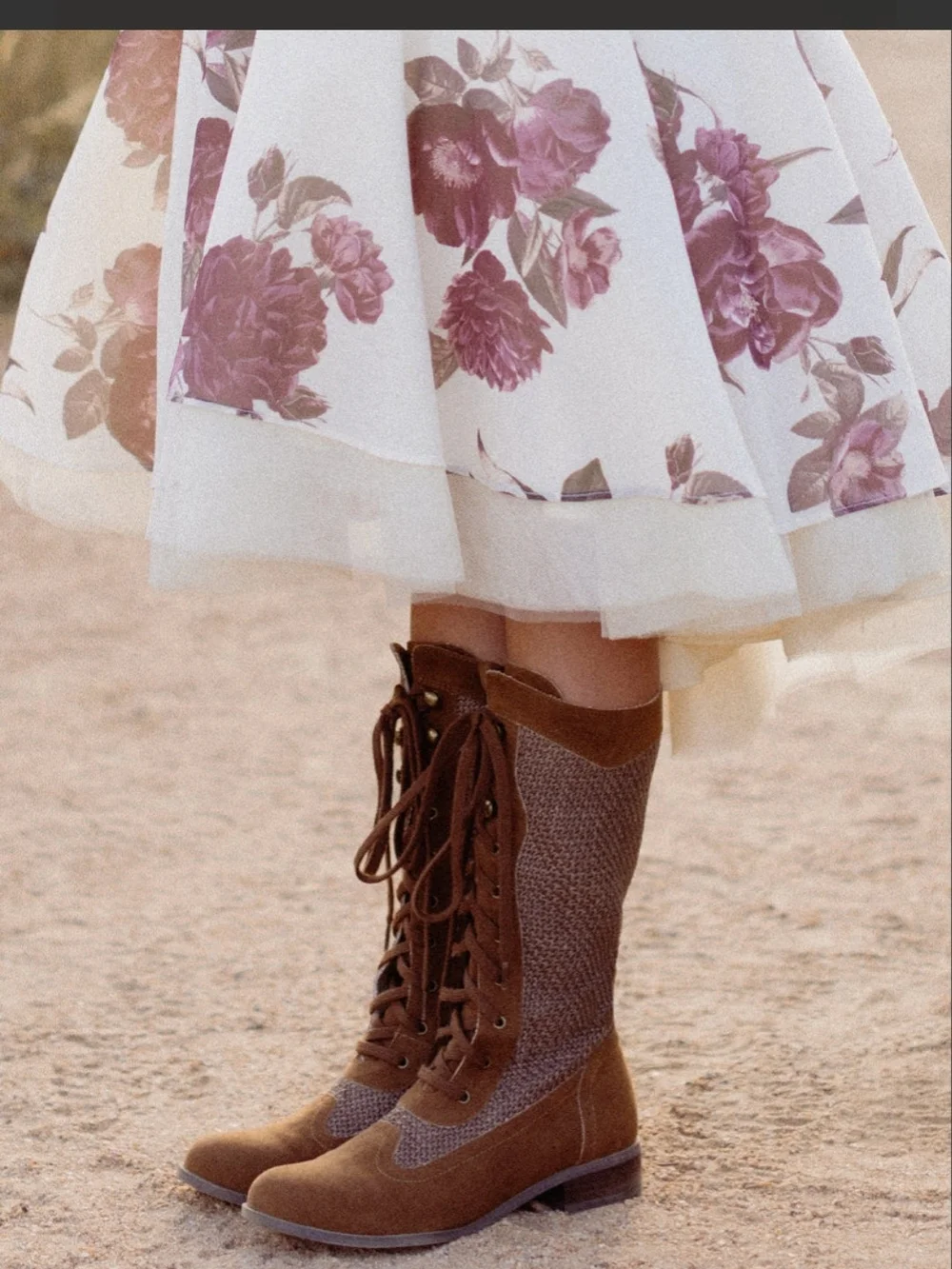 JOYFOLIE Keiko Tall Boots in Nutmeg Size 2 Youth